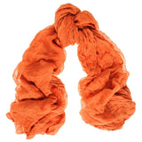 Tangerine Modal and Silk Crinkle Scarf